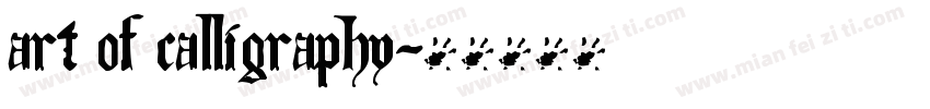 art of calligraphy字体转换